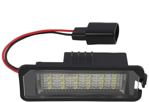 Riybyds Luces LED para Matrícula de Vehículo, Kit Completo con Carcasa, Instalación Fácil Sin Necesidad de Tornillos, Compatible con Diversos Modelos de Coches, Iluminación Brillante y Duradera