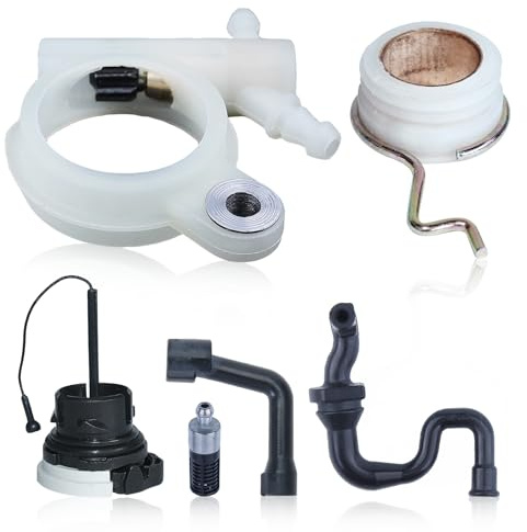 AUMEL Pompe à Huile avec Bouchon Reservoir Essence pour Stihl MS251 MS231 MS231C MS251C Tronçonneuse Pieces Detachees avec Vis Sans Fin Filtre Essence Tuyau D'huile 11436403201(3)