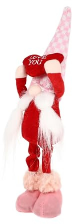 Cabilock Valentinstags GNOME Puppe Dekoration Faceless Tomte Gnom Figur aus Kunststoff Stehende Valentinstag Ornament für Wohnraum und Party