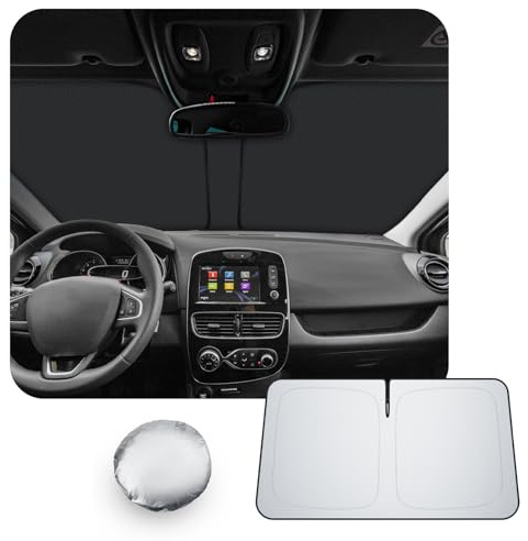 [Upgrade] CDEFG Compatible con Renault Clio 4 2013-2019 Parasol Cubiertas Parasol Parabrisas Delantero Parabrisas Auto Parasol Accesorios