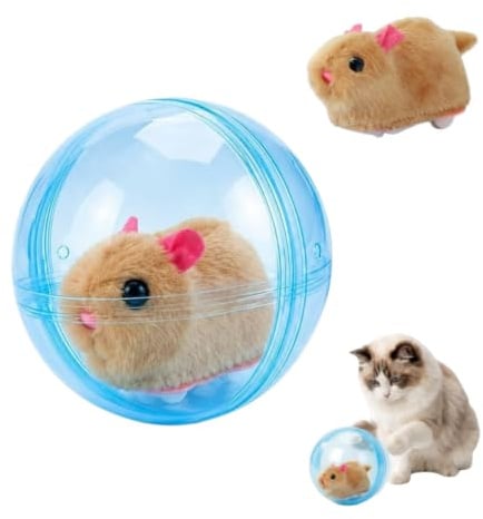 Jinbaoer Electric Hamster Running Ball, Interactive Cat Ball Rolling Cat Toy Auto Rolling Balls Learning Pet Toys for Cats and Dogs Indoor Outdoor (G)