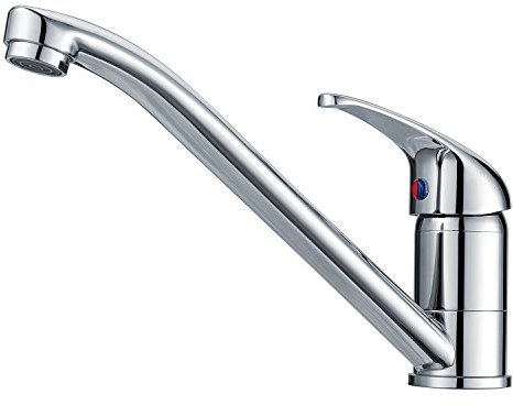 UUhome Rubinetto 360 °Girevole Miscelatore Monocomando, per Cucina Lavello, di Ottone Cromato T06A