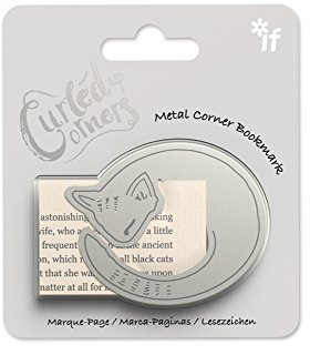 IF Curled Up Corner Metal Animal Bookmark - Cosy Cat, 36501