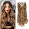 Elailite Clip In Extensions, 140g Haarverlängerung Haarteil Gewellt 8 Tressen mit 18 Clips, 24(61cm) für komplette Haarverlängerung Light Brown & Ash Blonde