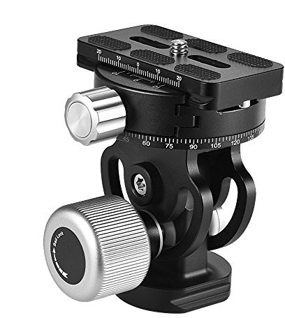 Andoer Testa Fluida per Treppiede Panoramica Inclinabile con Piastra Sgancio Rapido Swiss Testa a Sfera per Treppiede Panoramica a 360° Piastra a Sgancio Rapido Arca per Fotocamera DSLR Videocamera