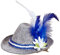 Karneval-Klamotten Oktoberfest Hut Bayern Tirolerhut Seppelhut mini Damen blau grau Oktoberfest Karneval