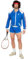 WILBERS & WILBERS 5160-80er Jahre Tennis Outfit, Shorts und Jacke, Karneval Kostüm Herren