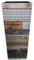 Rebecca Mobili Porte-Canne de Marche, Porte-Parapluie Vintage, MDF Canvas, Marron Beige, Bureau Maison Meuble - Dimensions: 50 x 20 x 20 cm (HxLxL) - Art. RE6389