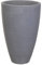 Blumenkübel im Rillen Design - 39,5 x 60 cm - Kunststoff Pflanzkübel Blumentopf rund für Innen und Außen (Grau - 60 cm)
