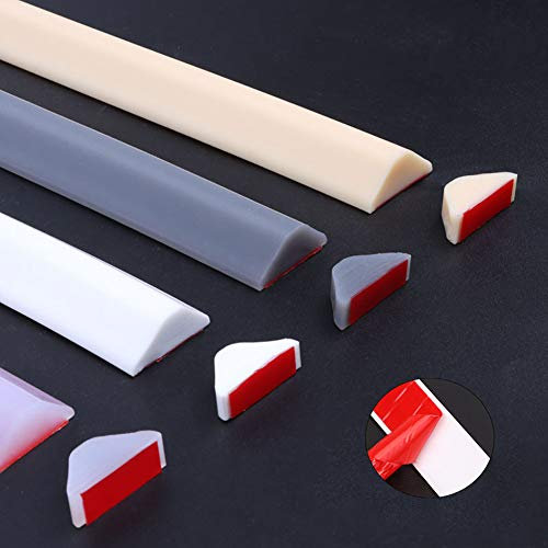 ZHXQ Puerta de baño Tira de retención de Agua Inferior Umbral de Inodoro Encimera de Cocina Impermeable Tira de retención de Agua A Prueba de Viento Autoadhesiva Anti-Insectos Anti-ratón 50cm