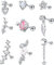 CASSIECA 9 Stück 16G Piercing Ohr Set Silber Helix Tragus Piercing Ohrringe für Frauen Chirurgenstahl Ohrringe Piercing Schmetterling Blume Ohr Piercing Ohrringe Ohrstecker Knorpel Ohrringe