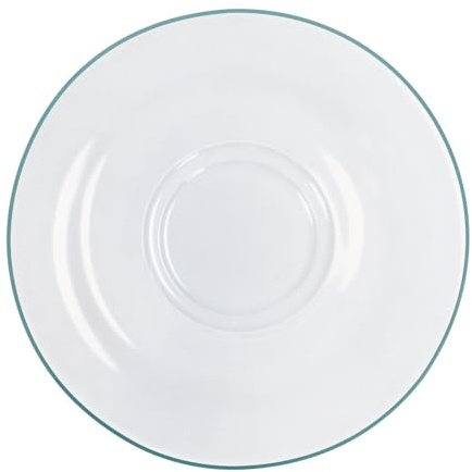 KAHLA Pronto Line Untertasse 16 cm Line ocean green | Unterteller mit türkiser Linie aus Porzellan