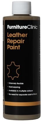 Furniture Clinic Leather Repair Paint & Dye | Self Seal Colourant for Quick and Easy Leather Repair | Suitable for Leather Sofas, Leather Car Seat, Shoes, Handbag, and More (50ml, Beige)