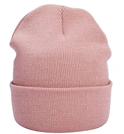 MASADA Damen und Herren Beanie Winter-Mütze - Altrosa