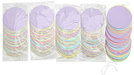 Biitfuu 5er-Set Kreis-Punkt-Papiergirlande, Bunter Kreis-Punkt, Exquisite Farben, Breite Anwendung, Langlebig, Wiederverwendbar, Pastell-Punkte-Girlande, Party-Heimdekoration