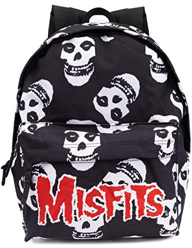 Misfits Rucksack Erwachsene Teenager Musik Schädel Logo Schule Rucksack 16 Einheitsgröße