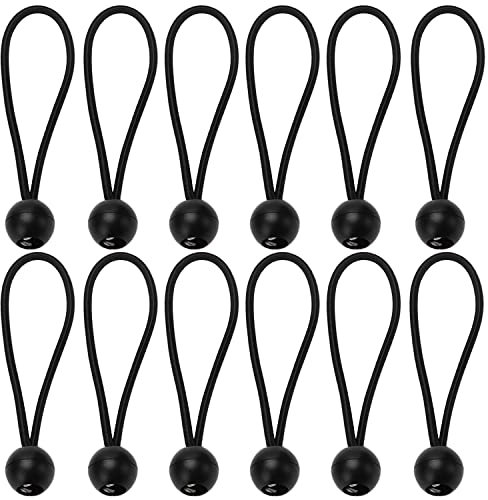 YIXISI 12 Stücke Planenspanner mit Kugel, Spanngummis, Kabelbinder, Expanderschlingen Spanngummi, Spanngummi mit Kugel, Zeltgummi, Planenhalter, Gummispanner, für Banner, Planen, Zelte,15cm