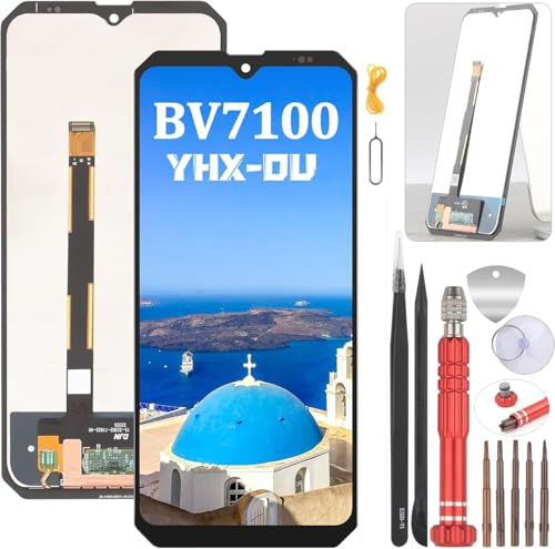 YHX-OU 6.58'' Schwarz LCD Display Für Blackview BV7100 LCD Display Touchscreen Ersatz Bildschirm LCD Glas Assembly Digitizer mit Werkzeug