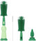 Vicloon Cepillo para Biberones, 3 en 1 Kit Cepillo de Silicona para Botella, Cepillo de Pezón Limpieza de Botellas para Bebés Kit para Botellas y Tetina, Sin BPA(Verde)