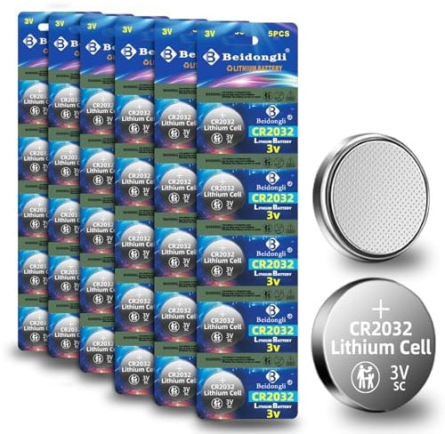 Batterie al litio CR2032 3V CR 2032 30 pezzi【5 anni di garanzia】 (cr2032-30)