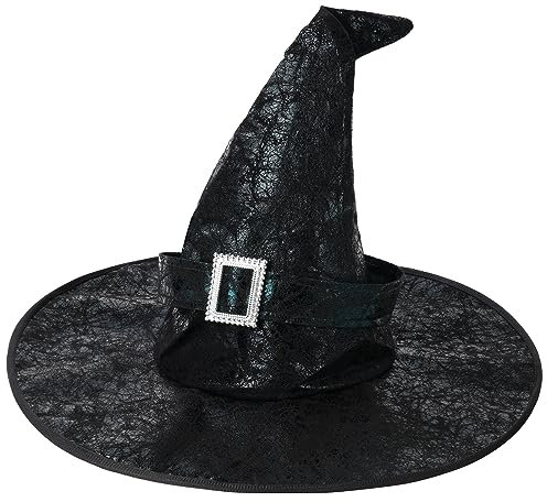 Aomig Cappello di Mago, Cappelli Costume Accessorio a Punta, Cappello da Mago per Adulti per Halloween Feste in Maschera e Cosplay Accessorio Nero