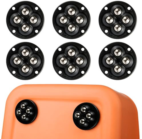 8pcs Roues pour Mini Appareils, Auto-Adhésives Mini Roulettes Rotation à 360 Degrés Mini Roues Pivotantes pour Appareils de Cuisine Petits Meubles Cafetières Friteuses à Air (Noir)