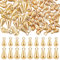 Beebeecraft 1 Box 80 Stück Tropfen Charms Aus 18 Karat Vergoldetem Messing 2 Größen Kettenverlängerungs Tropfen Charms Baumelnde Endperlen Mit 1 mm Loch Für Die DIY Schmuckherstellung