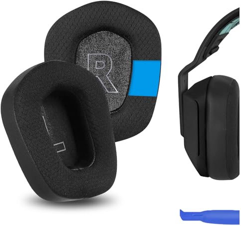 Geekria Sport Cooling-Gel Replacement Ear Pads for Logitech G733, G535, G335 Headphones Ear Cushions, Repair Parts (Black)