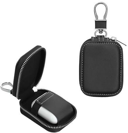 kwmobile In-Ear Kopfhörer Case kompatibel mit in-Ear Headphones Hülle - Headphones Schutzhülle aus Kunstleder - Innenmaße 6 x 5 cm - Schwarz