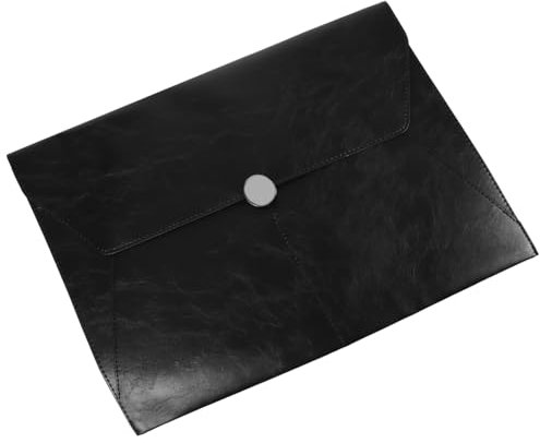 CAXUSD Tragbare A4 Ledermappe Mit Großer Kapazität Abriebfest Und Schmutzabweisend Dokumenten Organizer Für Büro Schule Und Geschäftsreisen