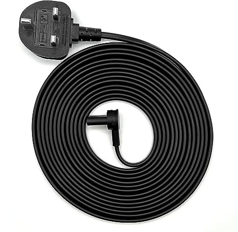 BrightOn® Power Cord Compatible with Sonos ERA 100, ERA 300, Mini Sub and Sonos Sub, UK Version (1-Pack, Black, 3 Meter)