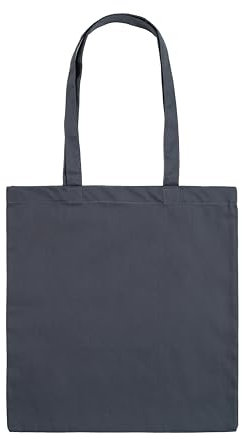 POLHIM® Unbedruckte Stoffbeutel 38x42 cm 220g/m2 - Vielseitige, langlebige Baumwolltasche als Handtasche und Tragetasche. Nachhaltige Stofftasche für jeden Anlass. (Grau)