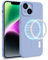 MyGadget Hülle für Apple iPhone 14 [ kompatibel mit MagSafe ] - Zweilagige Handyhülle mit Kameraschutz - Cover mit Innenfutter & Silikon außen - Hell Blau