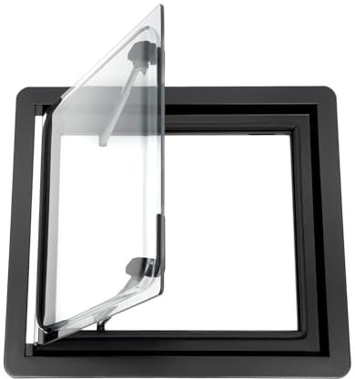 Wiefiche Finestra per roulotte, camper, finestra di esposizione, finestra esterna a spinta, camper caravan, finestre laterali, camper per per camper, rimorchi e marine, 450 x 500 mm