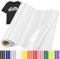 Sgooyir Plotterfolie Textil Weiß, Flexfolie Plotter Textil, Textilien Transferfolie Plotter für T-Shirt, Hemd, DIY-Kleidung andere Stoffe 30.5 x 426cm