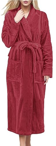 Peignoir de bain unisexe en coton éponge chausson snon inclus de qualité hôtelière et spa pour homme et femme, bordeaux, L