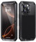 Focusor für iPhone 16 Pro Max Hülle Outdoor,Handyhülle für iPhone 16 Pro Max 360 Stoßfest Metall Heavy Duty Panzerhülle Staubdicht Schutzhülle Armor Case mit Displayschutz,Schwarz
