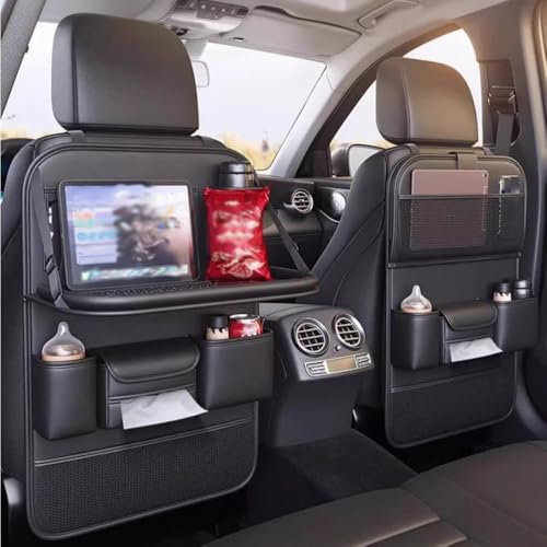 ARZARF Autositz Organizer, für Ford Tourneo Custom I L1/L2 Minivan 2018-2023 Rückenlehnenschutz Auto Autositzschoner Autositz Zurück mit große Aufbewahrungstasche