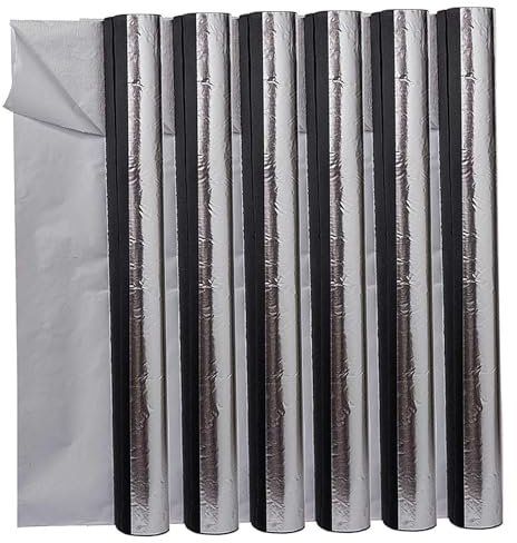 Tubo de Aislamiento con Papel de Aluminio Tubería de Aislamiento Térmico Flexible Manguito Aislante Protector para Protección Contra el Congelamiento en Invierno 6 Piezas(4-1/3(110.0 mm))