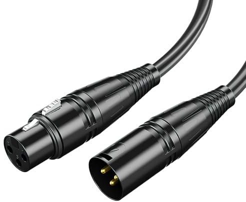 XLR Cable Balanced Shielded XLR Male to Female Microphone Cable for Speaker Wire, DJ Equipment, Audio Consoles, Recording Studio, Power Amplifier, Sound Console, Sound Speaker (1M)
