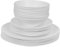 12/24 Pc Dinner Set Bowl Side Dinner Plate 12 or 24 Piece Smooth Plain or Wavy Service Set Dessert Cereal Bowl Plates (Vienna Ribbed - 24 Pcs)