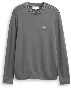TOM TAILOR Herren 1048024 Strickpullover im Washed-Look aus Baumwolle