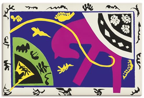ARTLAND Wanddeko Leinwand Bilder Wandbild Das Pferd, die Kunstreiterin und der Clown Jazz Klassische Moderne Henri Matisse U5MB