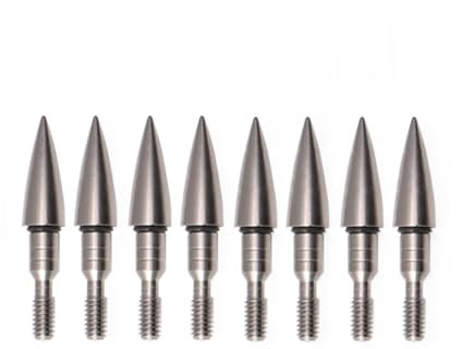 PHILOCS 24St Bogenschießen Pfeilspitzen Jagen Praxis Broadheads Screw in 70 80 90 100 125 150 175 200 Grain Geschoss Rostfreier Stahl Gegengewicht Pfeilspitzen (80grain)