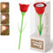 Lampe Rose Éternelle LED - Cadeaux pour Elle Femmes & Mères | Lampe de Lecture Sans Fil, Rechargeable, Innfiniment Flexibilité | Portable Lumiere de liseuse pour Voyage, Tricot & Bureau
