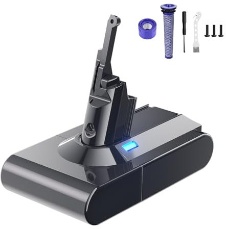 V8 Batterie de Rechange 6000 mAh pour Dyson SV10 Compatible avec aspirateur à Main V8 Absolute Animal, Fluffy Motorhead Exclusive
