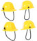 Milisten 4Pcs Mini Safety Hat Doll Helmets for Dress Up Cute Construction Cap Decor Handcraft Supplies for Mini Dolls for Creative Play and Role Playing Activities