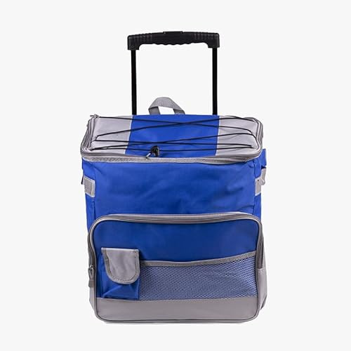 Patukshop 40L Nevera de Refrigeración, Bolsa Térmica Porta Alimentos Mochila Grande Suave con Carro para la Playa/Picnic/Barbacoa/Camping/Fiesta
