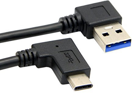 chenyang Reversibles USB 3.1 Typ C USB-C 90 Grad nach rechts abgewinkeltes USB 3.0-Kabel für Tablet-Handys (30 cm) Typ 03