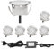 QACA 6x LED Encastrables Eclairage pour Terrasse Escalier pour Eclairage Extérieur, L'escalier, Patio, Piscine, Paysage DC 12V Etanche Lampe IP67 (Blanc Chaud) [Classe énergétique A]